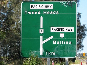 NSW - Chinderah - TD40 H1 Rejoin Sign (5 Sep 2009)